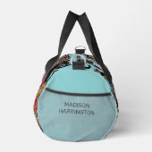 名前をカスタムするおもしろいキャッツイラストレーション ダッフルバッグ (右)