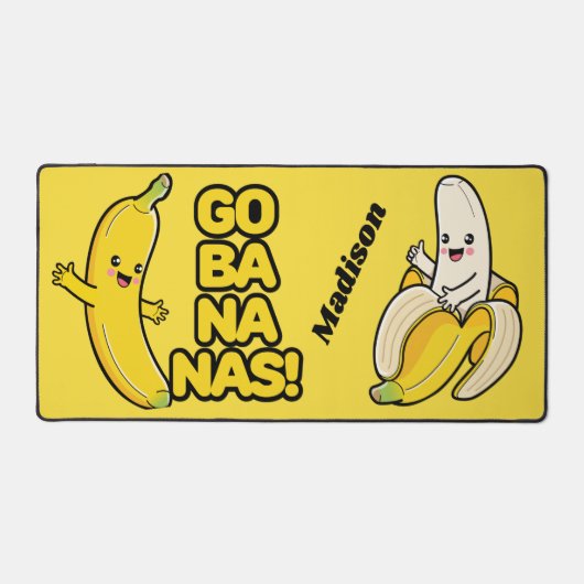 名前をカスタムするおもしろいバナナ デスクマット (正面)