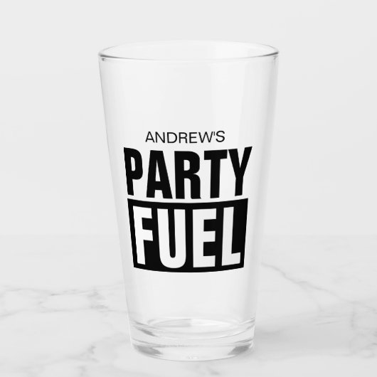 名前をカスタムするおもしろいパーティー用ビールガラス贈答品 タンブラーグラス (正面)
