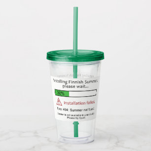 名前をカスタムするおもしろいフィンランド夏のタンブラー アクリルタンブラー