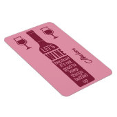 名前をカスタムするおもしろいワイン引用文 マグネット (右側)