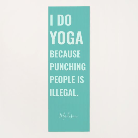 名前をカスタムするおもしろい両面ヨガマット ヨガマット (裏面)