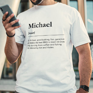 名前をカスタムするおもしろい定義ミニマリスト Tシャツ
