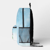 名前をカスタムするおもしろい恐竜四葉級 プリントバックパック (右)