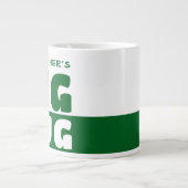 名前をカスタムするおもしろい文字ツートーン海軍ビッグマグ015 ジャンボコーヒーマグカップ (正面)