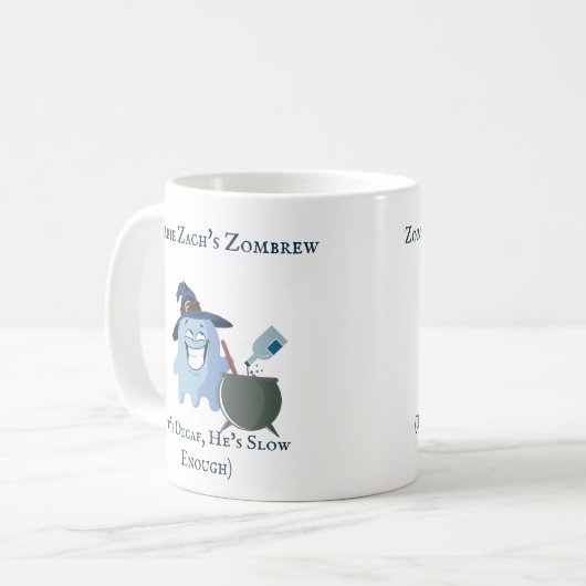 名前をカスタムするおもしろい皮肉幽霊ドリンクのギフト コーヒーマグカップ (正面左)