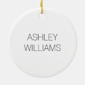 名前をカスタムするおもしろい看護学校生徒ナース セラミックオーナメント (裏面)