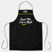 名前をカスタムするおもしろい私はほとんどシェフだパーソナライズされた エプロン (正面)