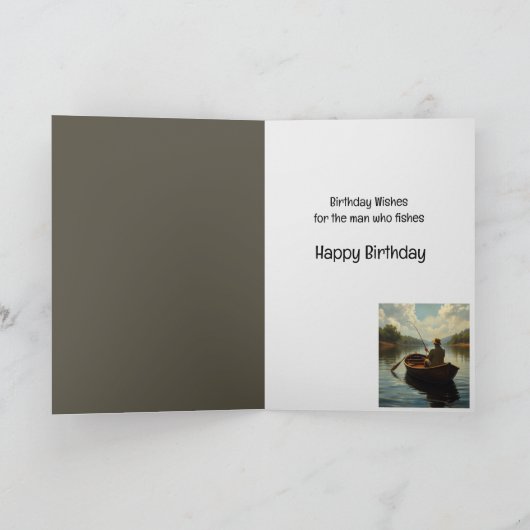 名前をカスタムするおもしろい誕生日ウィズマンフィッシュ カード (内部)