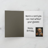 名前をカスタムするおもしろい誕生日不要グラス カード (内部)