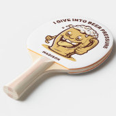 名前をカスタムするおもしろい&文字ビール 卓球ラケット (正面アングル)