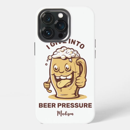 名前をカスタムするおもしろい&文字ビール iPhoneケース (裏面)