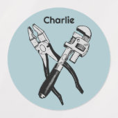 名前をカスタムするおよびカラーツール ラベル (デザイン1)