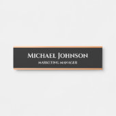 名前をカスタムするおよびタイトルオフィス サインプレート (正面)