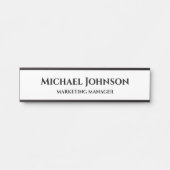 名前をカスタムするおよびタイトルオフィス サインプレート (正面)