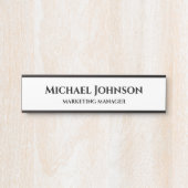 名前をカスタムするおよびタイトルオフィス サインプレート (正面)