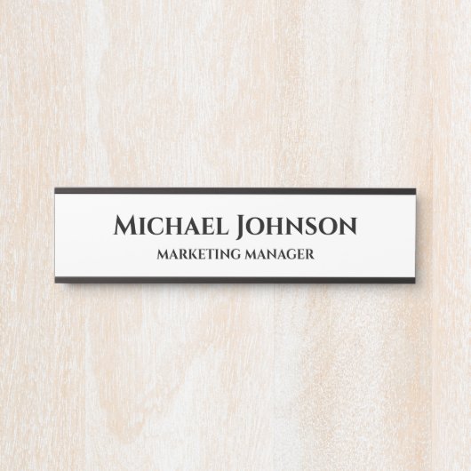 名前をカスタムするおよびタイトルオフィス サインプレート (正面)