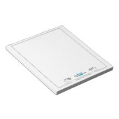名前をカスタムするおよびモノグラム5.5" x 6インチメモ帳 – 40ページ ノートパッド (アングル)