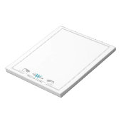 名前をカスタムするおよびモノグラム5.5" x 6インチメモ帳 – 40ページ ノートパッド (回転)