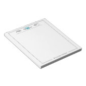 名前をカスタムするおよびモノグラム5.5" x 6インチメモ帳 – 40ページ ノートパッド (アングル)