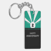 名前をカスタムするおよび年間、従業員記念日 キーホルダー (正面左)