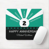 名前をカスタムするおよび年間、従業員記念日 マウスパッド (マウス)