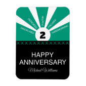 名前をカスタムするおよび年間、従業員記念日 マグネット (縦)