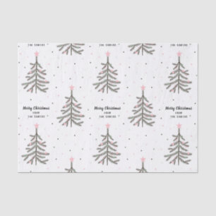 名前をカスタムするおよび挨拶のクリスマスのティッシュペーパー 薄葉紙