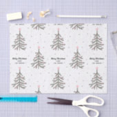 名前をカスタムするおよび挨拶のクリスマスのティッシュペーパー 薄葉紙 (クラフト)