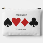 名前をカスタムするおよび文字カードプレーヤー アクセサリーポーチ (正面)