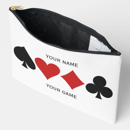 名前をカスタムするおよび文字カードプレーヤー アクセサリーポーチ (見開き)