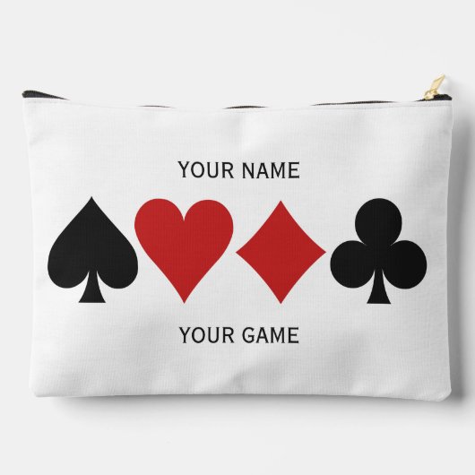 名前をカスタムするおよび文字カードプレーヤー アクセサリーポーチ (裏面)