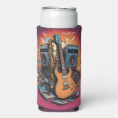 名前をカスタムするおよび文字ミュージカル楽器 スリム缶クーラー (Seltzer正面)
