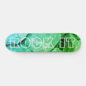 名前をカスタムするおよび石の写真のスケートボードのデッキ スケートボード (横)