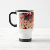 名前をカスタムするお洒落ポインセチアChristmas Bables トラベルマグ (左)