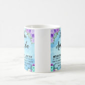 名前をカスタムするからの娘のパパブルーメッセージ コーヒーマグカップ (中央)