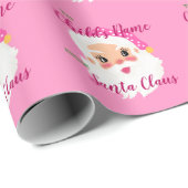 名前をカスタムするからサンタクロース子供のクリスマスプレゼント ラッピングペーパー (ロールコーナー)