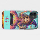 名前をカスタムするかわいいお洒落ウィッチハロウィーントリート Case-Mate iPhoneケース (裏面(横))