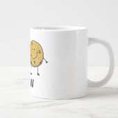名前をカスタムするかわいいクッキーカップル ジャンボコーヒーマグカップ (右)