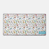 名前をカスタムするかわいいパターン デスクマット (正面)