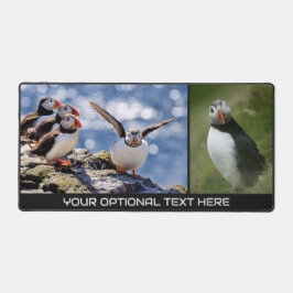 名前をカスタムするかわいいパフィン デスクマット