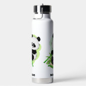 名前をカスタムするかわいいパンダ ウォーターボトル (右面)