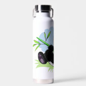 名前をカスタムするかわいいパンダ ウォーターボトル (正面)