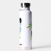 名前をカスタムするかわいいパンダ ウォーターボトル (右面)