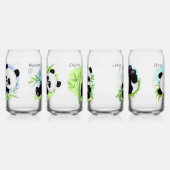 名前をカスタムするかわいいパンダ ガラス缶 (右)