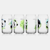 名前をカスタムするかわいいパンダ ガラス缶 (左)