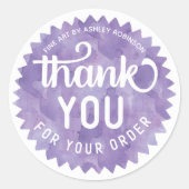 名前をカスタムするかわいいビジネスをサポートしてくれてありがとう ラウンドシール (正面)