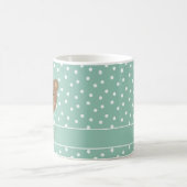 名前をカスタムするかわいいベビーベアモダン コーヒーマグカップ (中央)