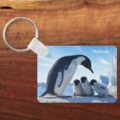 名前をカスタムするかわいいペンギン キーホルダー (裏面)