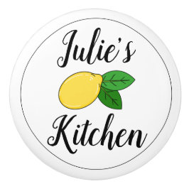 名前をカスタムするかわいいレモンデザインキッチンドロワープル セラミックノブ